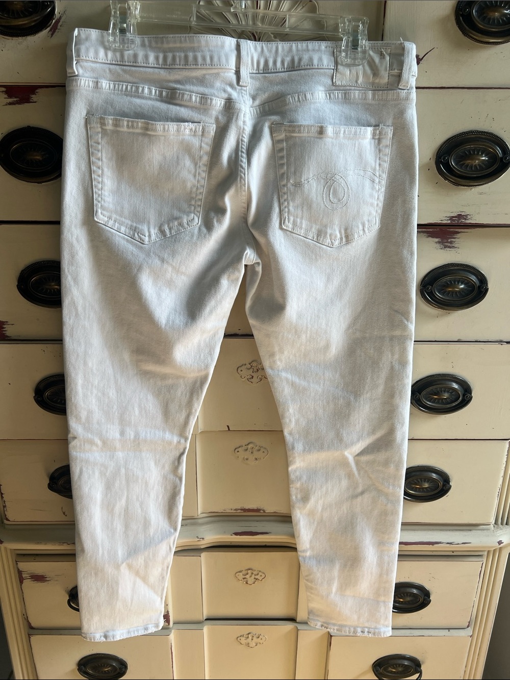 R13 White Cropped Ankle Jeans - Picture 2 of 10